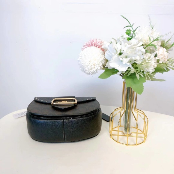 Coach CE567 Morgan Saddle Bag In Gold/Brown Black Multi - Picture 6 of 9